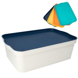 Canasto/Organiz.594 Plast.c/Tapa 7,5 lt 32x21x14*