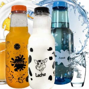 Botella Plastica Agua/Jugo/Leche 1 lt Lugano