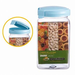 Tarro Cocina Potiche Diseño Cuad.Tapa Flip 2600cc.