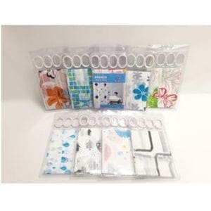 Cortina Baño 535 Plastica 180x180 c/Ganchos*