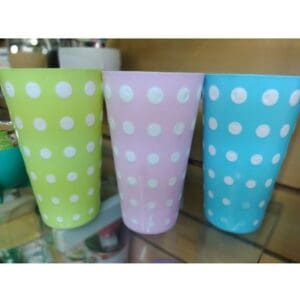 Vaso Plastico625 Lunares Color *