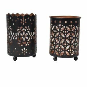 Portavela 085 Vidrio/Metal 8x7 cms