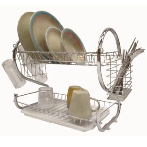 Escurridor Platos 2 Pisos Cromado Rock*
