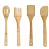 Set x4 Utensilios Madera 21,6 cms*