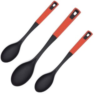 Cuchara Guiso 872 Nylon Mango Rojo*