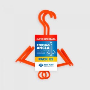 Percha Plastica x 2Ancla Zapatillas Desesplast/