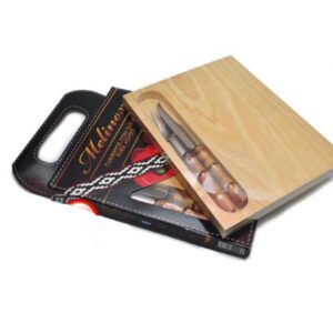 Cubiertos c/Tabla 24cms Asado Cj.Regalo Melinox