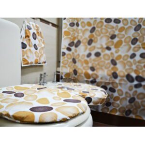 Set Baño 4 pzas.Cubre Inodoro+Bidet+Rollo+Bolsa.