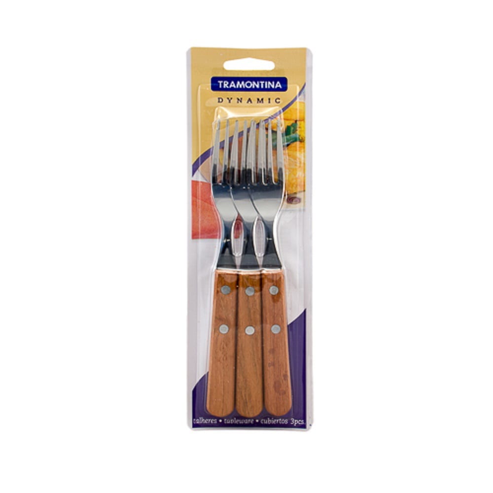 Tenedor Tramontina m/Madera Dynamic x3*
