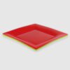 Plato Plastico Cuadrado 22cms Color/