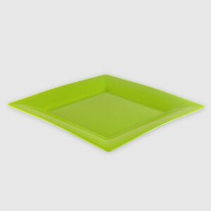 Plato Plastico Cuadrado 22cms Color/