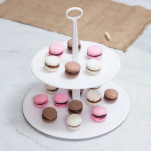 Base Plato Doble p/Exhibir Cupcake/Bocadito/Dulces