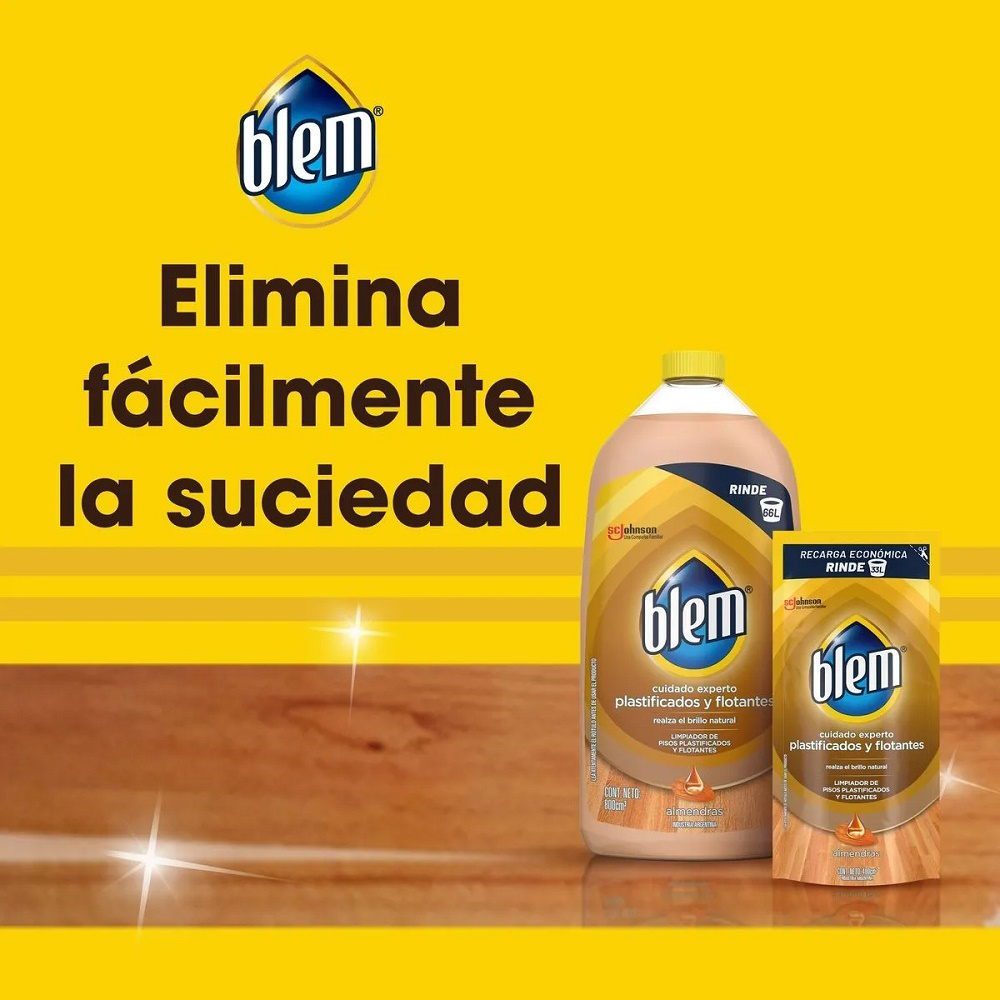 Limpiador Piso Plastificados/Flotantes Blem 800cc* - Imagen 3