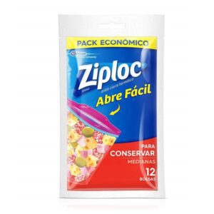 ZIPLOC Doble Cierre Med.12 unid*