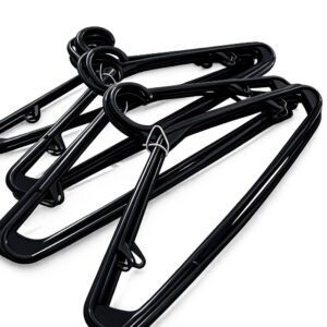 Set 4 Perchas Plasticas Negras Reforz Broomy
