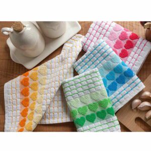 Repasador Toalla Triple Corazon/Cuadro 40x60