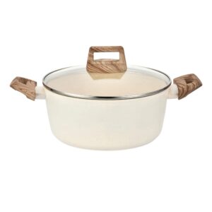 Cacerola Antiadherente Arena 24cm M/Simil Madera.