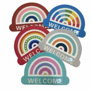 Alfombra 671 SemiCirculo Esponjada Relieve 37x58*