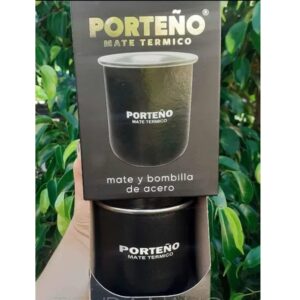 Mate Termico Acero PORTEÑO+Bombilla