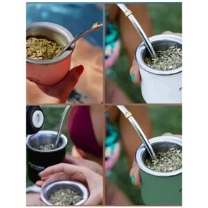 Mate Termico Acero PORTEÑO+Bombilla