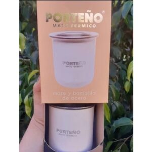 Mate Termico Acero PORTEÑO+Bombilla