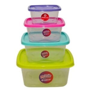 Combo x 4 hermeticos cuad.Gemplast.