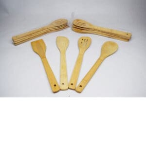 Set x4 Espatulas+Cucharon Bamboo 30cms *