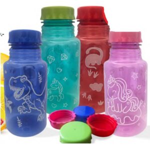 Botellita c/Tapa Deco Niños Colores