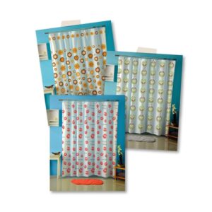 Cortina Baño Plastica c/ganchos 180x180 Amalfi .