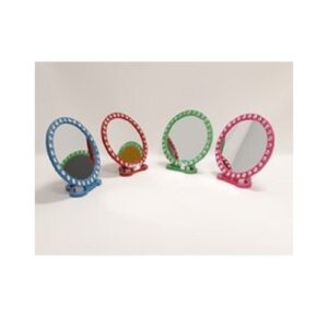 Espejo c/Pie Plastico 17cms Diamante