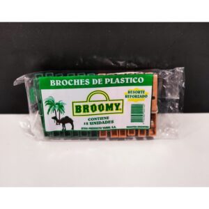 Broches Plastico x 12 Unid Broomy Reforzados