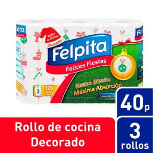 Rollo de Cocina Felpita Navidad x 3