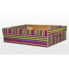 Caja Carton BC17 BajoCama Negra a Rayas.