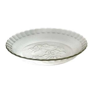 Plato Hondo Vidrio Orquidea Flint