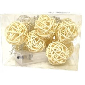 Guirnalda x10 Ovillos Blancos 037