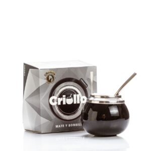 Mate Ceramica Criollo c/Bombilla y Caja