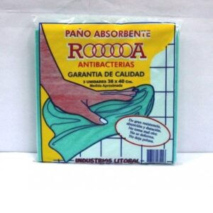 Paño Antibacterial RoooooA 38 x 40 x 3 u *