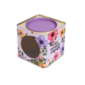 Lata Galletitera 17x17 c/Visor*