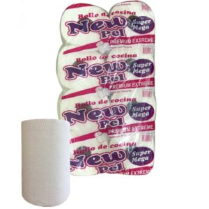 Bolson 8unid x200 Paño RolloCocina NEWPEL Blanco*