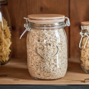 Frasco 05M Vidrio 17x11 Tapa Madera a Presion*