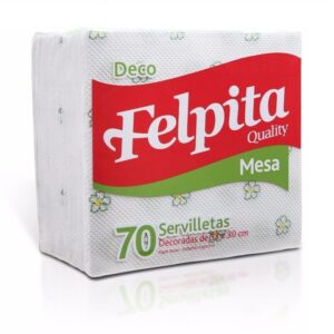 Servilletas Felpita decorada x 70 unid
