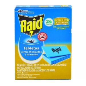 Tableta RAID Mosquitos x 12 tabletas*