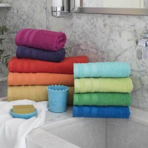 Jgo.Toalla y Toallon Arco Iris Color 450gr