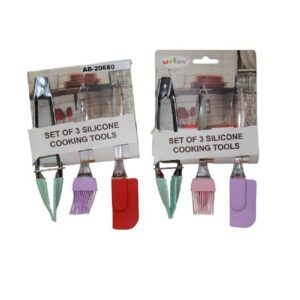 Set  680 Espatula-Pincel-Pinza Silicona Wefun*