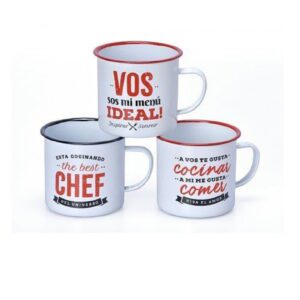 Jarro Enlozado 12 cms Frases Home Basics