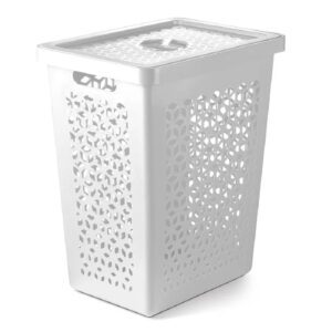 Cesto 372 p/Ropa Plastico Grueso c/Tapa 55lts UZ*