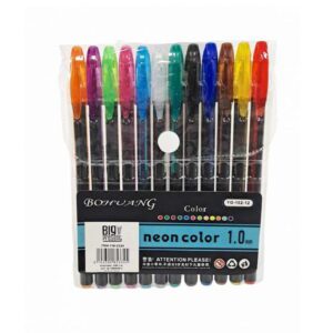 Set x12 Lapiceras 334 Neon Color BigPresent