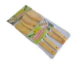 111 Set x4 Espatulas+Cuchara+Tenedor Bamboo*