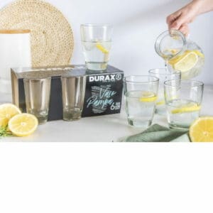 Pack 6 Vasos Vidrio Pampa 400ml Durax *