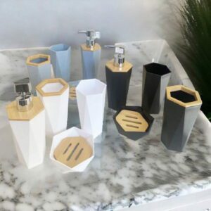 Set x4 Pzas Ba�o PVC Blanco 873 Barak *